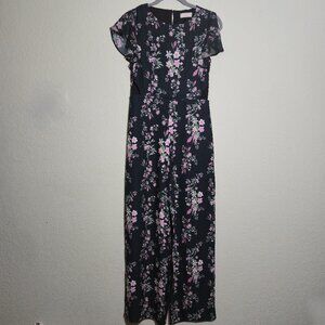 Lipsy London Girls Floral Jumpsuit Pink Black Size 14